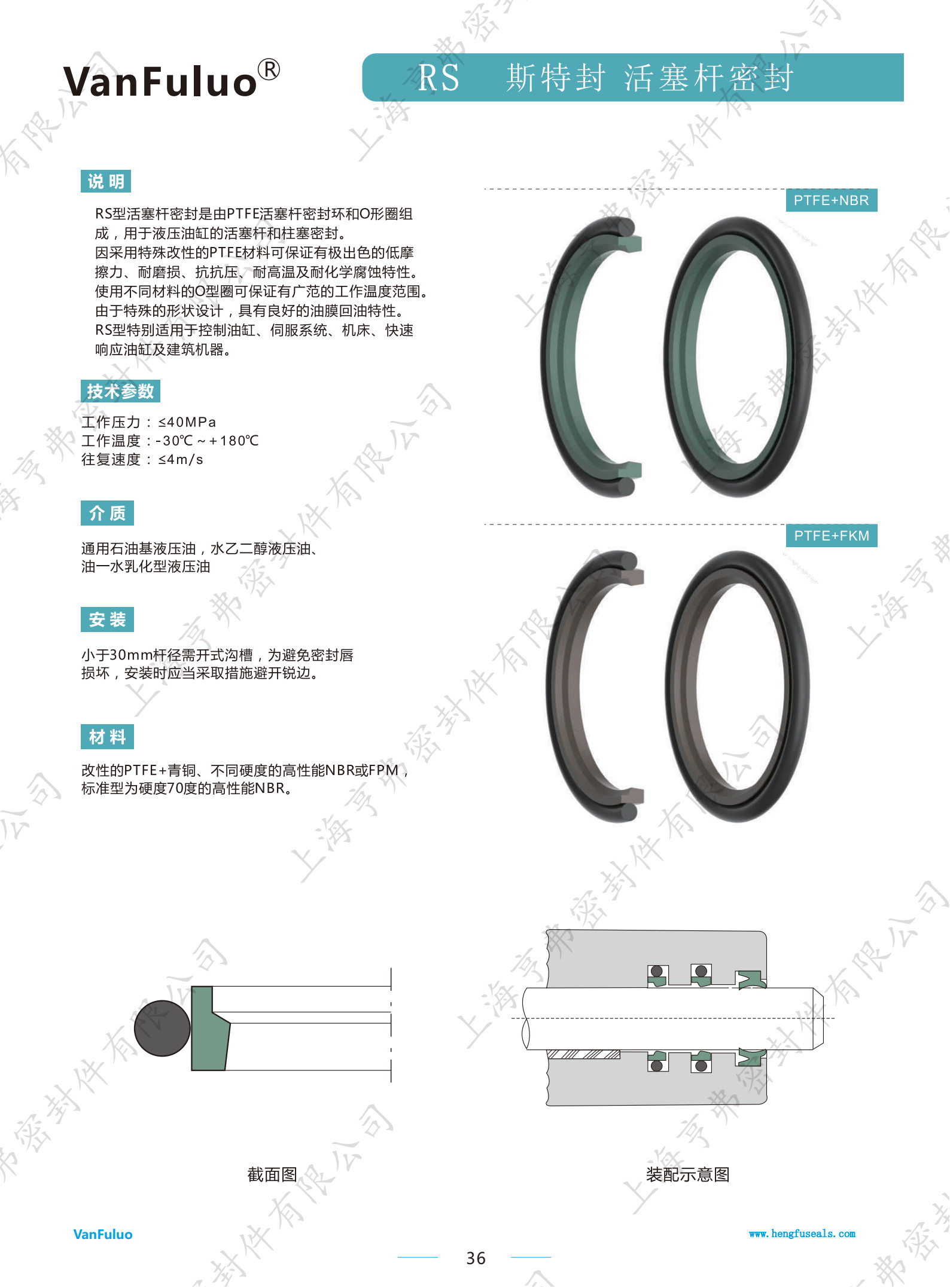 RS/GSJ/RS/GRS活塞密封圈